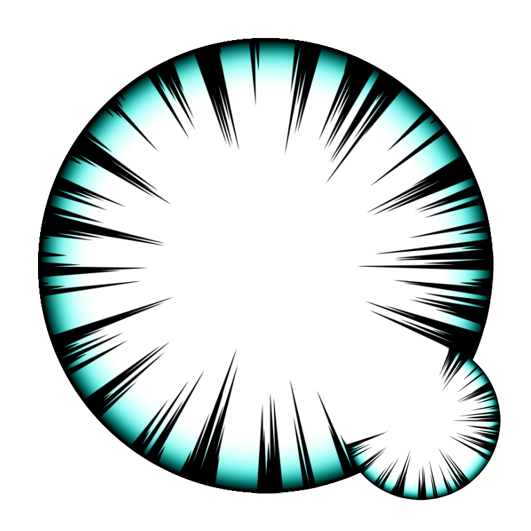 Black Spike Fluorescent Blue